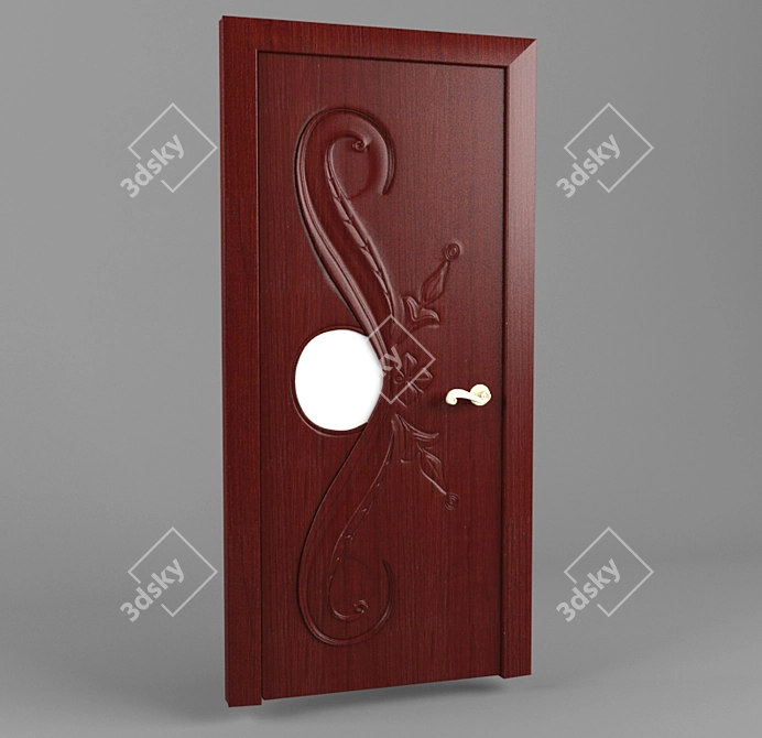 Modern Interior Door 3D model image 1