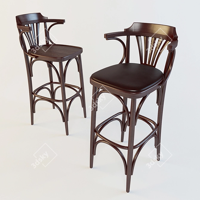 Viennese Bar Stool 3D model image 1