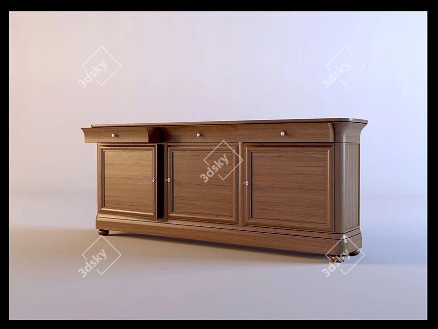 Texture-Inspired Chest of Drawers 3D model image 1