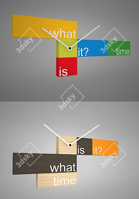 Innovative Baku Clock Design 3D model image 1