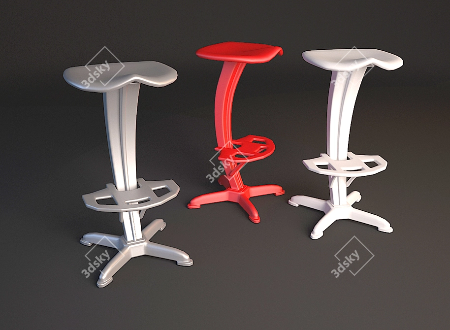 Elegant Dulton Lotus Stool 3D model image 1