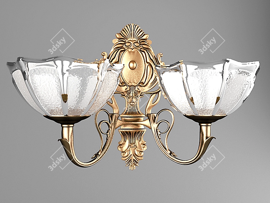 Elegant Wall Sconce 3D model image 1