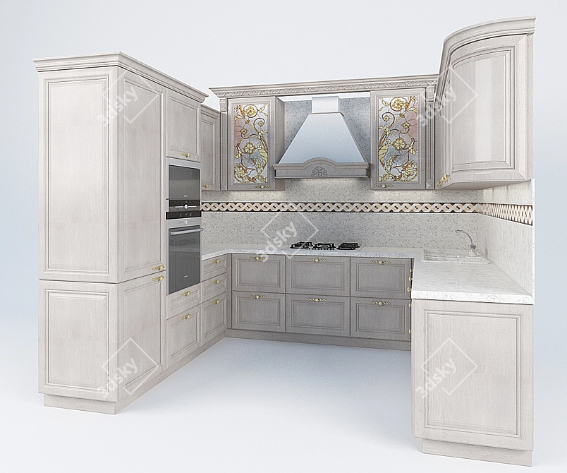 Classic Kitchen - Timeless Elegance 3D model image 1