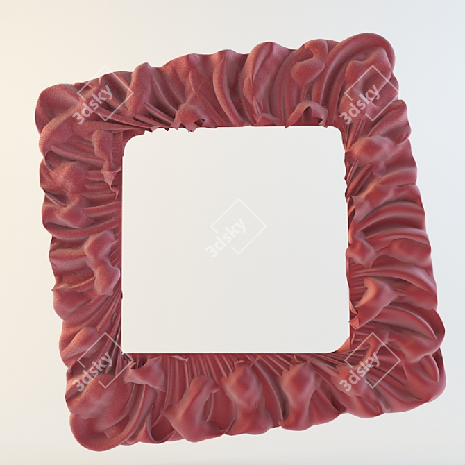 Sleek Silver Picture Frame 3D model image 1