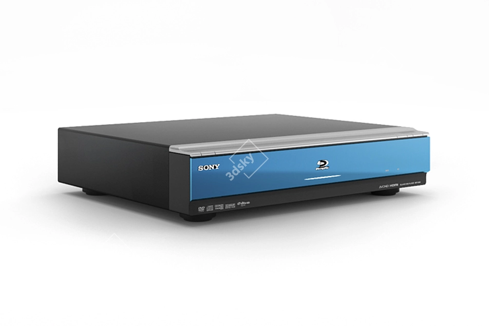 Sony BDP-S500: True-to-Size 3D Model 3D model image 1