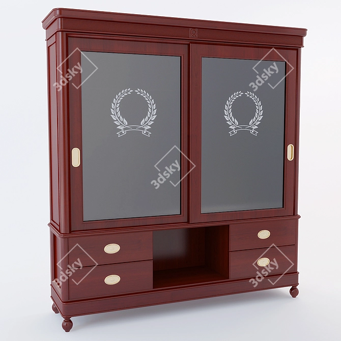 Elegant Maria Silva Library Set 3D model image 1