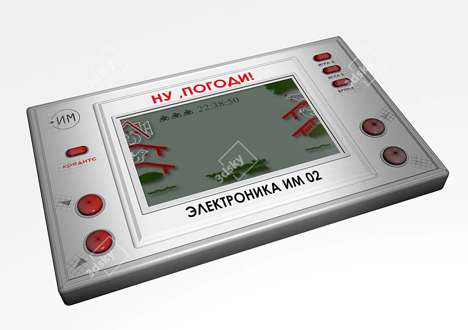 Title: Retro Fun Returns: "Ну погоди!" Childhood Game 3D model image 1