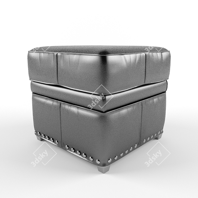 Cozy Comfort Ottoman 3D model image 1