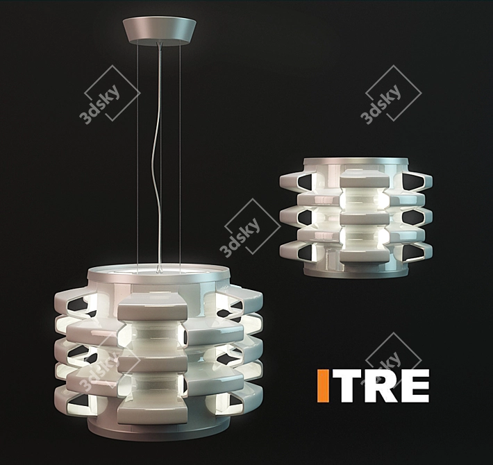 Modern Minimalist Itre Trace Pendant and Wall Lamp 3D model image 1
