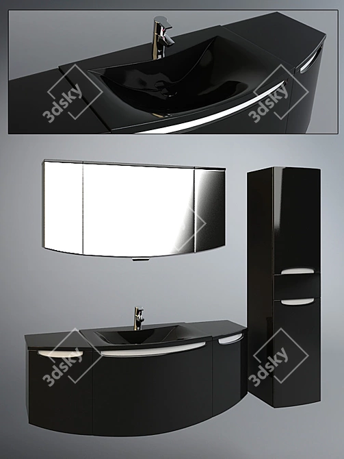Valente Ispirato 1300: Elegant Bathroom Furniture 3D model image 1