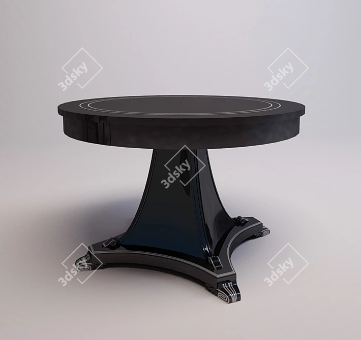 Classic Wooden Table 3D model image 1