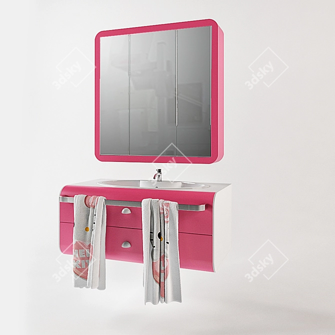 Bathroom Mirror Cabinet: Vray Texture 3D model image 1