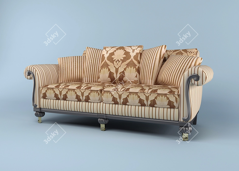 Tivoli Wade Sofa: Stylish and Comfortable 3D model image 1