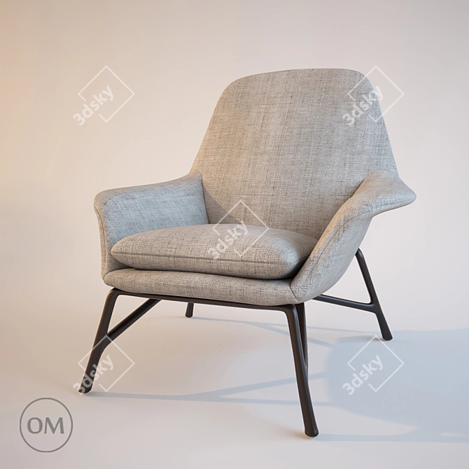 Luxury Minotti Prince Armchair 3D model image 1