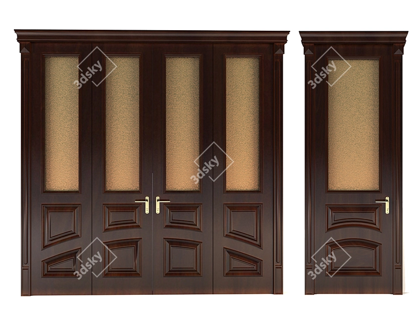 Hasan & Husan Doors: High Quality and Style 3D model image 1