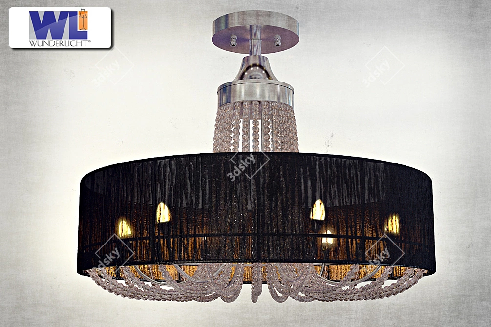 Wunderlicht Julietta: Classic Ceiling Chandelier, 6 Lights 3D model image 1