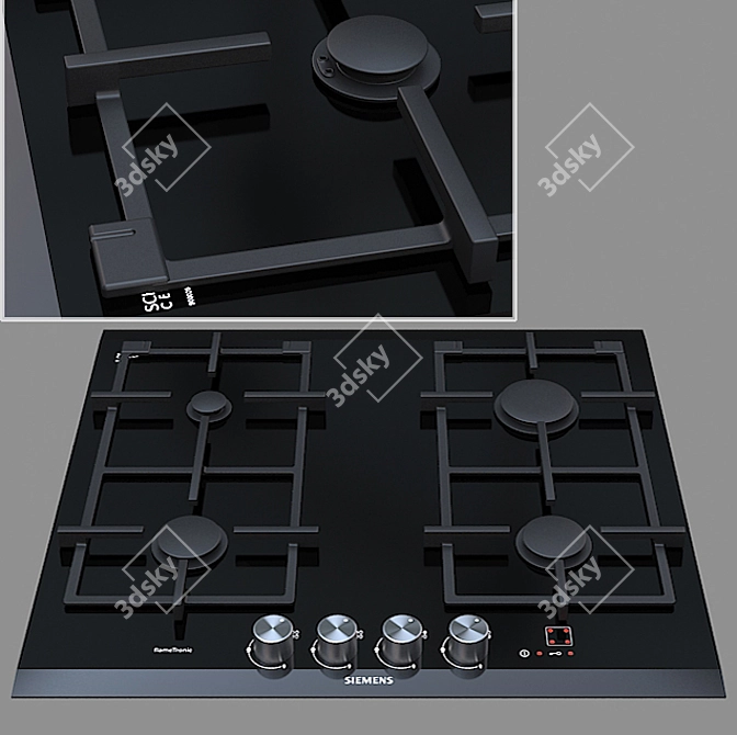 Siemens ER 626PB70 Electric Cooktop 3D model image 1