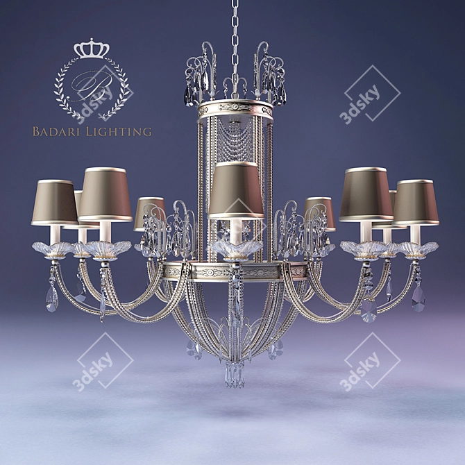 Elegant Badari B4-60/10 Chandelier 3D model image 1