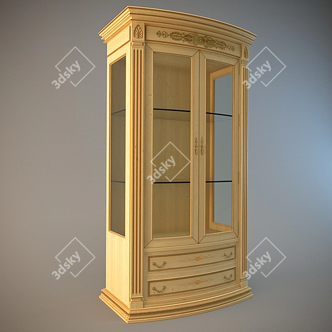 Authentic Gorka Wardrobe: W1150mm D700mm H2140mm 3D model image 1
