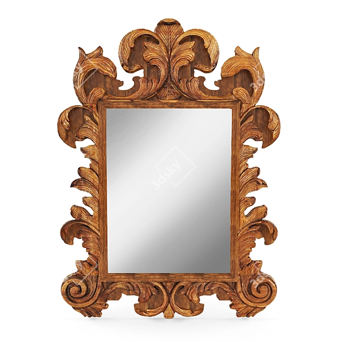 Sleek 150x200cm 6cm Thick Mirror 3D model image 1