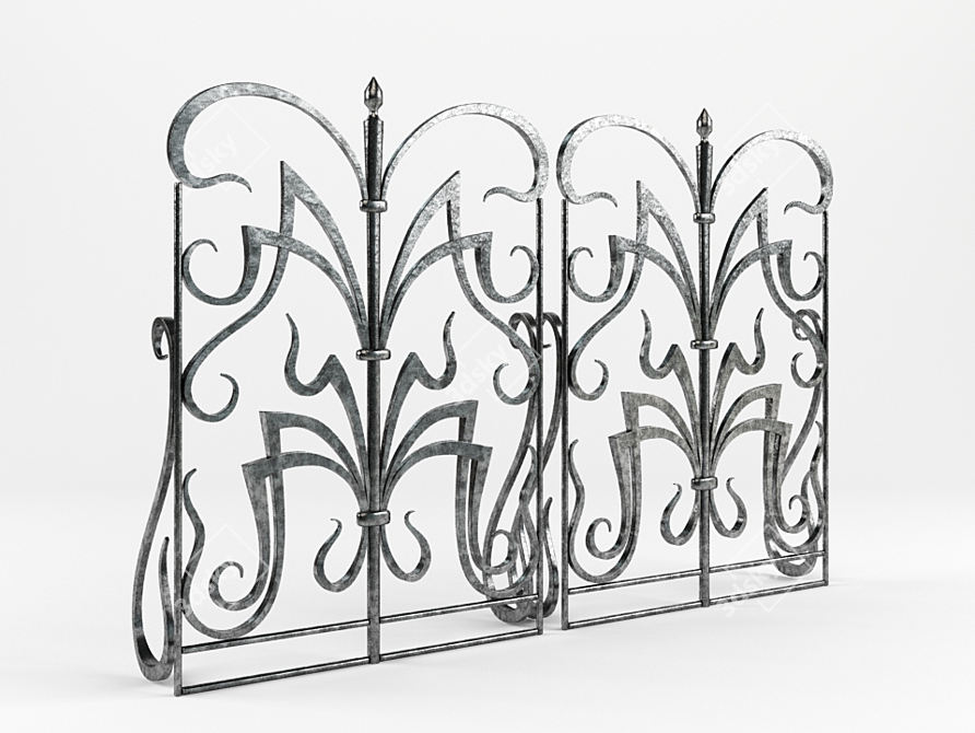 Fireplace Grate: Enhance Your Hearth 3D model image 1