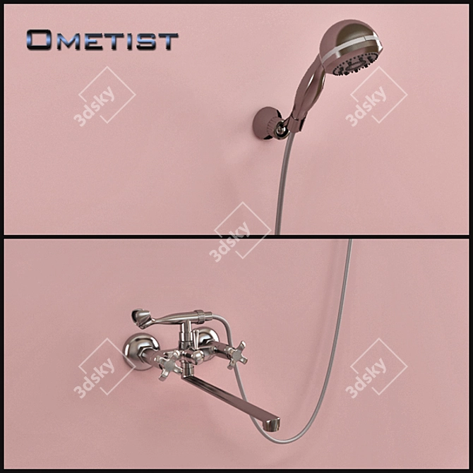 Amethyst Mixer & Shower 3D model image 1