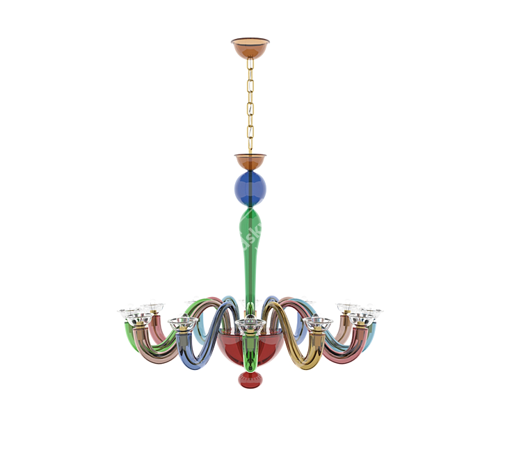 Serenissima Chandelier: Gallery Vetri d'Arte 3D model image 1