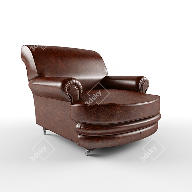 Elegance Armchair: 86cm x 114cm x 78.5cm 3D model image 1