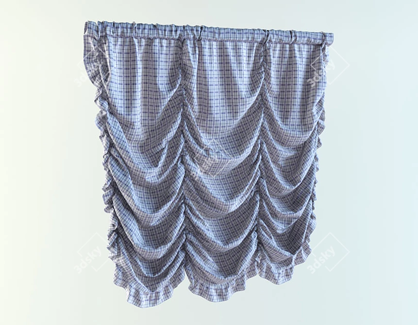Elegant Austrian Curtain | Stunning Design 3D model image 1