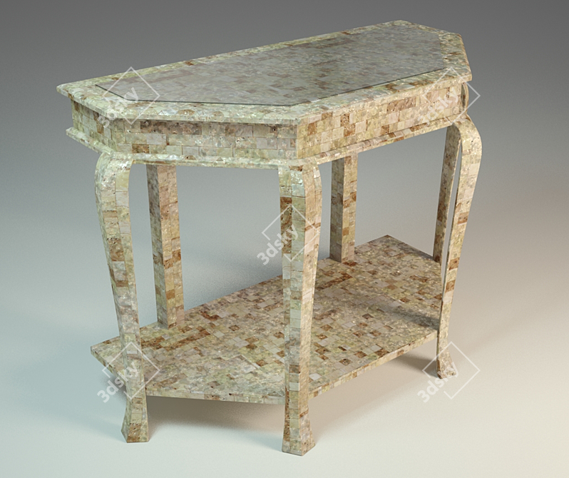 Nacre Console: Exquisite Elegance 3D model image 1