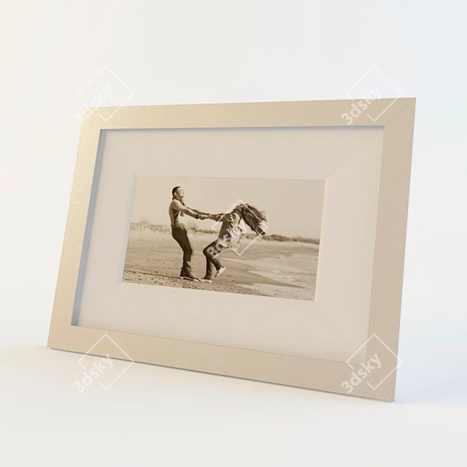 Elegant Moments: Photo Frame 3D model image 1