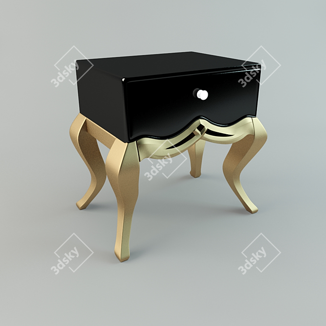 Modern Bedside Table 3D model image 1