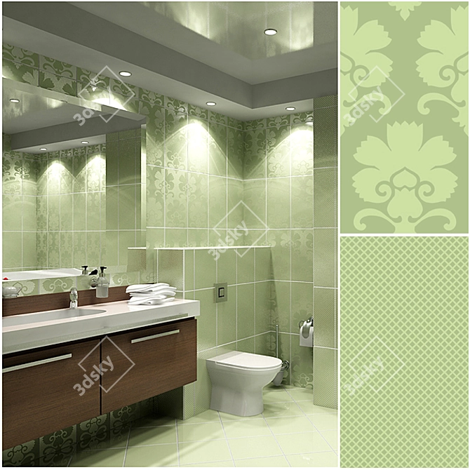 Elegant Flair: Atlas Concorde Tile Collection 3D model image 1