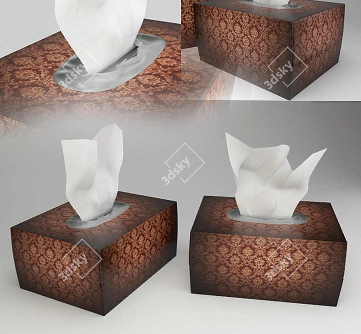 Elegant Lace Doily 3D model image 1