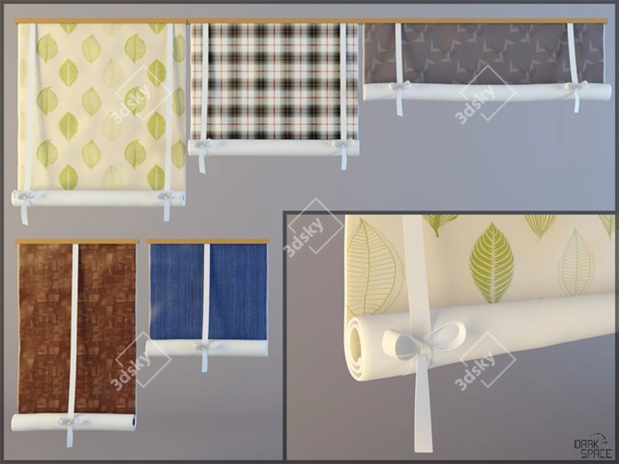 Versatile Slat Roll with Customizable Options 3D model image 1