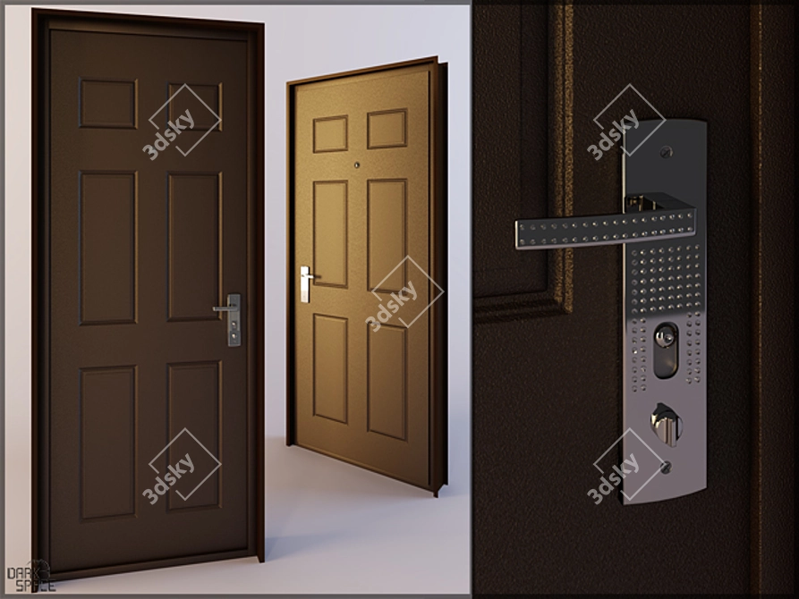 Title: Elegant Entryway: Striking Door Design 3D model image 1