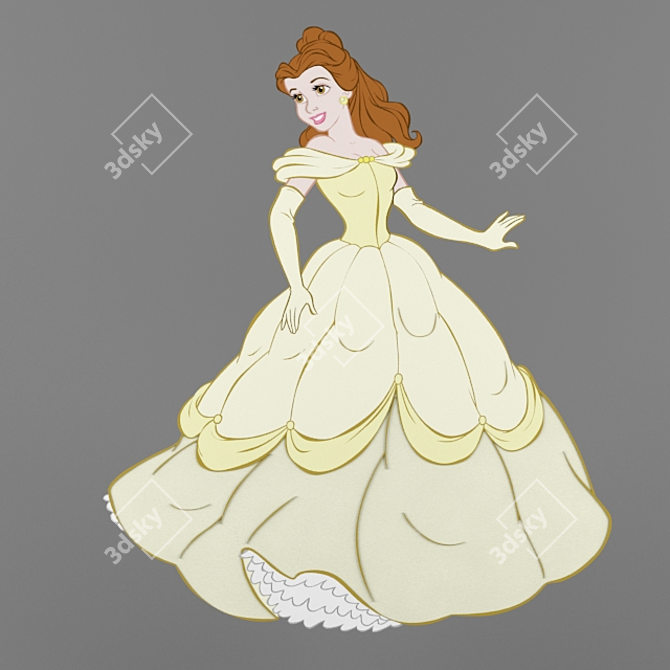 Enchanting Belle Decor 3D model image 1