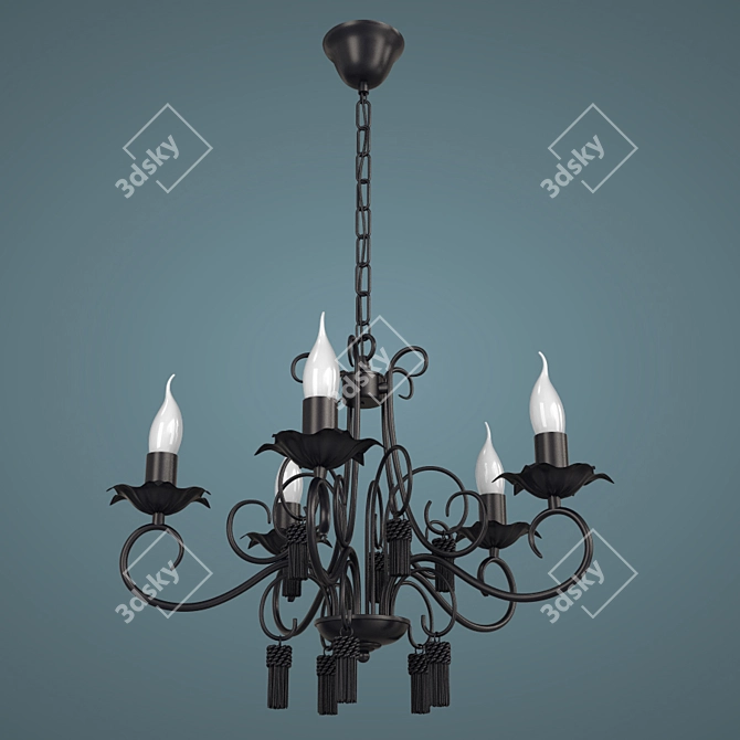 MW-LIGHT Aida 5-Light Metal Chandelier 3D model image 1