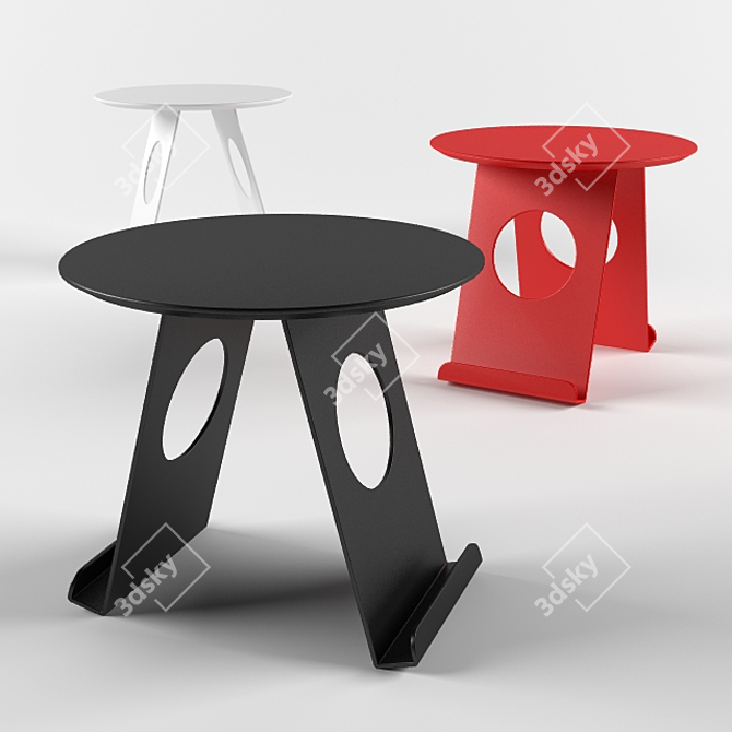 Elegant Pi Side Table: Dutch Design 3D model image 1