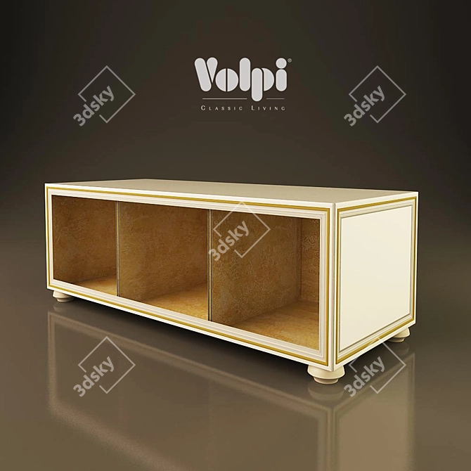 Elegant Upholstered Bench 3D model image 1