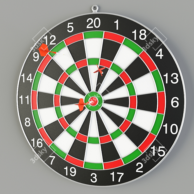 Polygonal Darts Set: Premium Design 3D model image 1