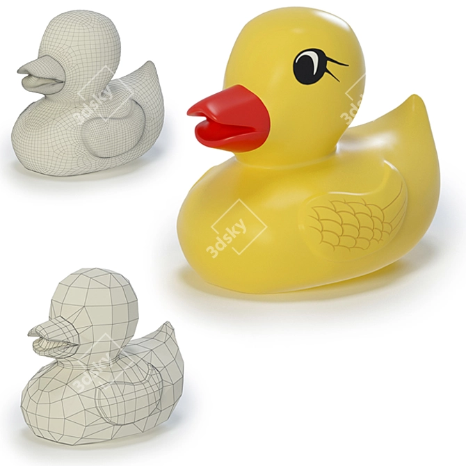 Quack-tastic Rubber Duckling 3D model image 1