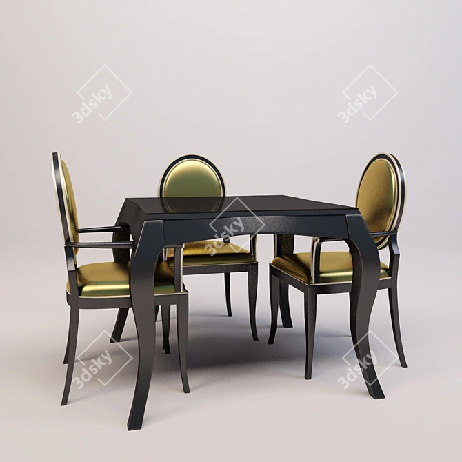 Catalog-Inspired Art Deco Accent 3D model image 1