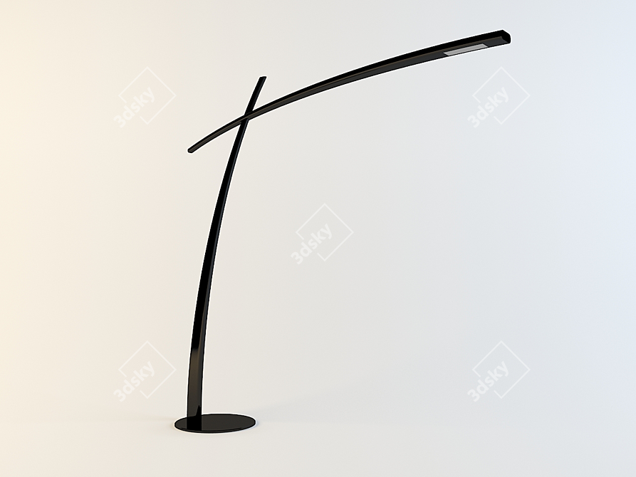 Title: Sleek Adjustable Floor Lamp 3D model image 1