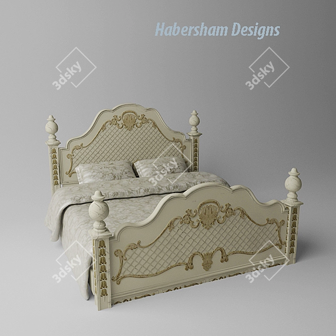 Elegant Biltmore Habersham Bed 3D model image 1