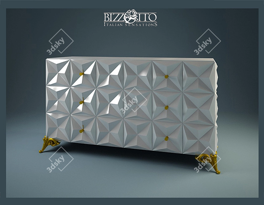 Bizzotto Chest of Drawers: Stylish Storage Solution 3D model image 1