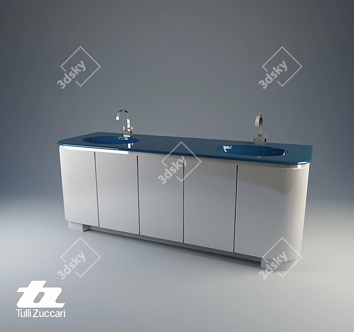 Sleek Tulli Zuccari: Stylish Bathroom Furniture 3D model image 1