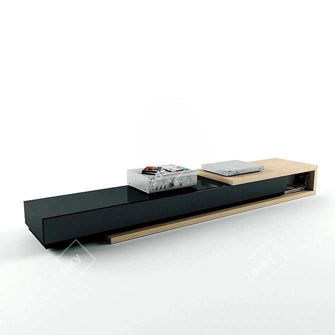 Space-Saving Kitchen TV 3D model image 1