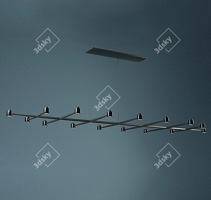 Elegant Fambuena Spider Chandelier 3D model image 1
