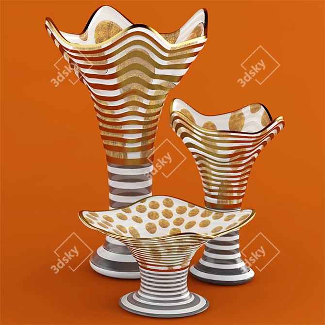 Vase - Unique Ceramic Home Décor  Elegant Handcrafted Floral Display 3D model image 1